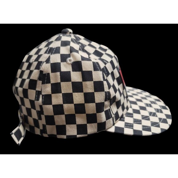 Liquid Death Checkered Adjustable Hat Black & White Cotton Canvas - NEW - Picture 6 of 7